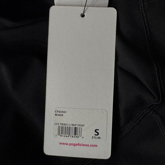 Yogalicious Small Tribeca Crop Leggings Pockets Super Hi-Rise Stretch Breathable - Picture 6 of 7